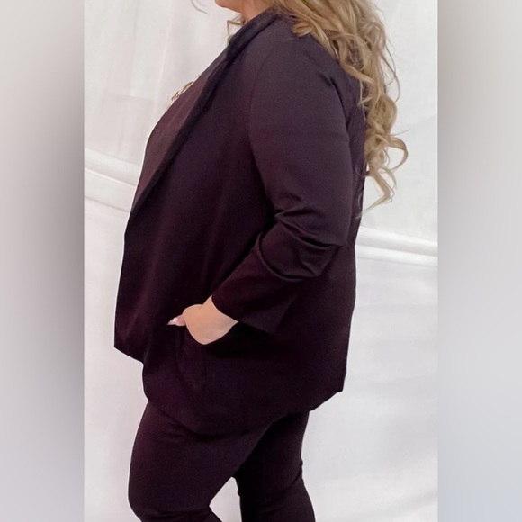 Dear Scarlett Women's Dark Brown Blazer - Picture 2 of 4